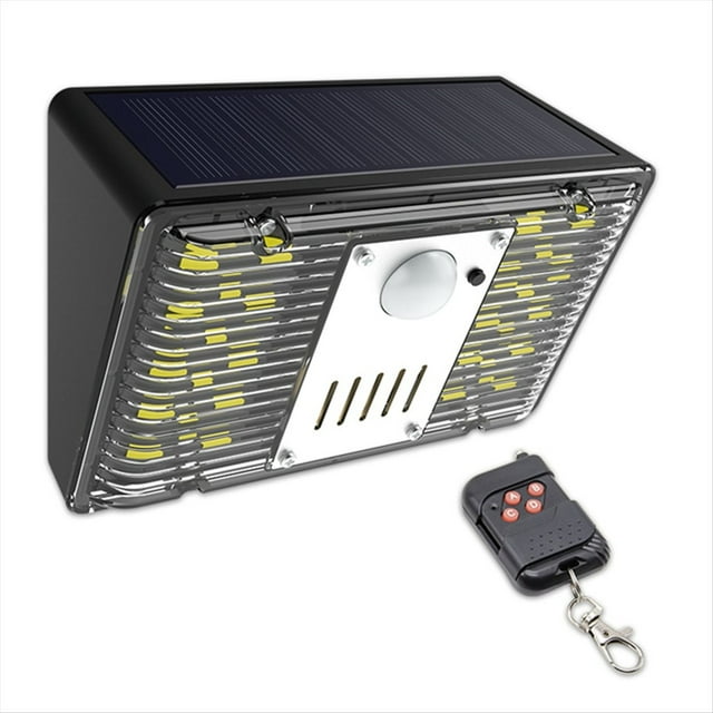 LáMpara de Alarma de Luz Solar Control Remoto Alarma de Seguridad Sensor de Movimiento Sirena de Alarma 129DB Detector para Patio de Casa Al Aire Libre