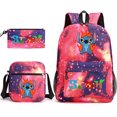 thumbnail image 1 of Stilwell Three-piece Bag, Cartoon Backpack, Student Bag, Leisure Bag siniker, 1 of 2