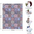 thumbnail image 4 of Purple Ethnic Geometric Patchwork Pattern Blanket,Comfortable Soft Flannel Throw Blanket,All Season,Warm Lightweight Blankets for Sofa Bed Couch Living Room Chair,30"x40", 4 of 4