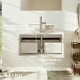 thumbnail image 6 of Eviva Santa Monica 36" Rosewood Wall Mount Bathroom Vanity w/ Solid Surface Sink, 6 of 7