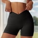 thumbnail image 5 of Pantalones cortos para correr de cintura alta que realzan los glúteos para mujer (Negro, Talla L), 5 of 6