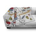 thumbnail image 3 of Animal Soft Flannel Fleece Throw Blanket, Bear on Bicycle Fox in Raincoat and Bunny with a Teapot Urban Forest Characters, Cozy Plush for Indoor and Outdoor Use, 70" x 90", Multicolor, by Ambesonne, 3 of 6