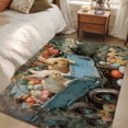 thumbnail image 4 of Easter Bunny Area Rugs 3'x5', Washable Small Throw Rugs for Living Room Bedroom, Rabbits Spring Flowers Eggs Country Vintage Indoor Outdoor Rug Non-Slip Low Pile Carpet Runner Reversible Floor Mats, 4 of 8