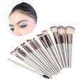thumbnail image 4 of Brocha Para Sombra De Ojos, Brocha Para Maquillaje, Compacta, De Cabello Suave, Respetuosa Con El Medio Ambiente, Mango Ergonómico, Portátil, 14 Piezas, Segura Para Viajes En El, 4 of 8