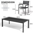 thumbnail image 5 of Crestlive Products 9-Piece Outdoor Dining Table Set for 8, Aluminum Patio Table and Chairs with Umbrella Hole, Black, 5 of 6