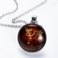 thumbnail image 2 of Cupid Elegant Glass Circular Pendant Necklace - Women's Fashion Necklace with Stunning Design, 2 of 5