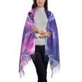 thumbnail image 2 of Honeii Cool Lion Head Print Scarf Oversized Scarf Tassel Fall Winter Thick Scarf Warm Shawl Women,Women's Scarves & Wraps, 2 of 8