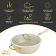 thumbnail image 2 of Thyme & Table 12 in Nonstick Aluminum Skillets with Tempered Glass Lid, Taupe, 2 of 12