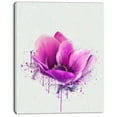 thumbnail image 2 of Fleur de Coquelicot Aquarelle Violette - Impression sur Toile Florale, 2 of 4