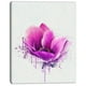 Fleur de Pavot Aquarelle Violette - Toile Florale Imprimé Art – image 2 sur 4