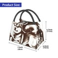 thumbnail image 2 of Yiaed Vintage Husky Dog Print Lunch box lunch bag Portable Insulated Lunch Box for Women Men Cooler Tote Bag with Front Pocket for Work Picnic Travel, 2 of 6