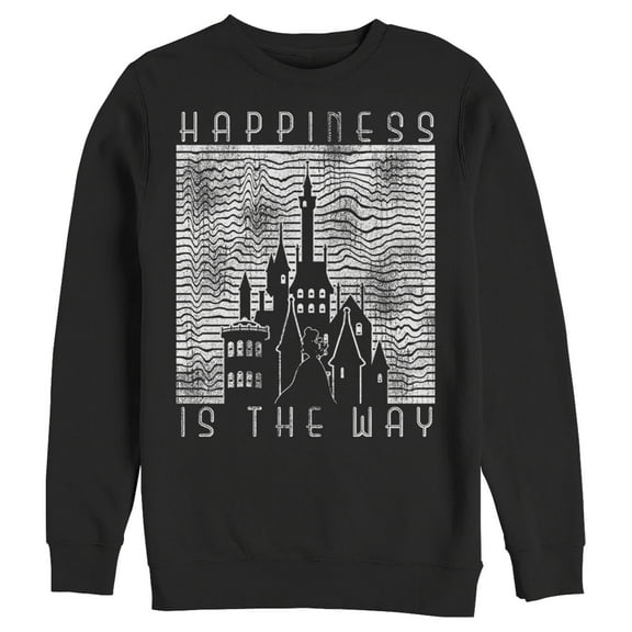 Men's Beauty and the Beast Belle Surreal Happiness  Sweatshirt Black Large