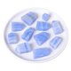 thumbnail image 1 of Granjero Gordo 2 piezas, cada una con un peso aproximado de 25 a 35 g, piedra decorativa de prisma cuadrado de una sola punta con patrón azul de cristal natural, 1 of 5
