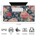 thumbnail image 5 of Long Mouse Pads for Desk,Pioneer Flower Floral Print Pattern Desk Mats on Top Of Desks, Desk Mouse Pad Extra Large with 3mm Non-Slip Base and Stitched Edge for Gaming,Office,Work,Home 47.3"x23.6", 5 of 6