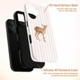 thumbnail image 4 of Cute Bambi Deer iPhone Case, Pink Striped Pastel Aesthetic Animal Phone Cover, Soft Woodland Kawaii Design for iPhone 16 15 14 13 12 11 Pro Max Plus Mini, 4 of 6
