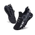 thumbnail image 1 of Breathable Running Shoes Blade Slip on Sneakers Mens Black (Size 43), 1 of 5