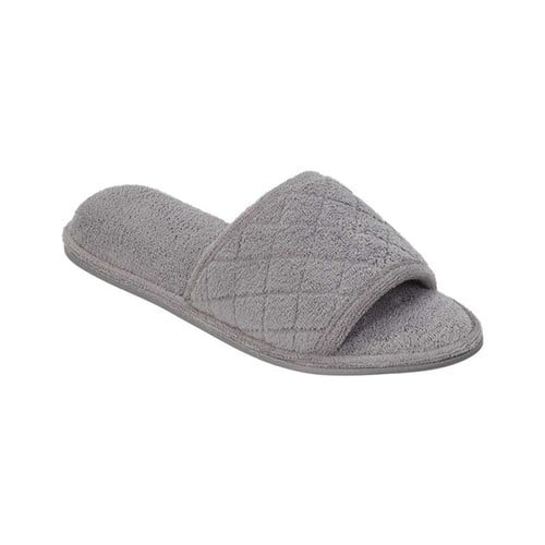Dearfoams Women's Dearfoams Microfiber Terry Open Toe Slipper