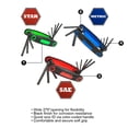thumbnail image 2 of Hyper Tough 3-piece Folding Hex Key Set,Metric,SAE,Star Sizes, 2 of 8
