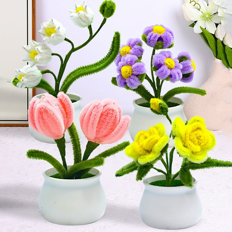 VEYCVLA 500 Pièces Cure Pipe Pour Fleurs,6 Couleurs Fil