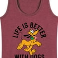 thumbnail image 3 of Mickey & Friends - Pluto Life Is Better With Dogs - Women's Racerback Tank Top, 3 of 5