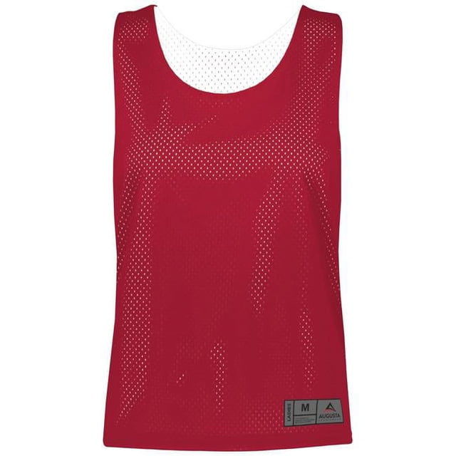ASI 9719.408.L Haut Réversible en Maille pour Femmes, Écarlate et Blanc - Grand