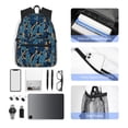 thumbnail image 4 of Fotbe Blue Leaves A Mochila Ligera Casual para Laptop para Hombres y Mujeres, Mochila Impermeable de Uso Diario, Mochila para Universidad, 4 of 6