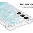 thumbnail image 3 of Slim Fit Phone Case for Samsung Galaxy S23 (Not fit S23 Plus), Glitter Liquid Quicksand Effect Silicone Soft TPU Case with Camera Lens and Screen Protection for Galaxy S23,LSWT Silvery Blue, 3 of 12