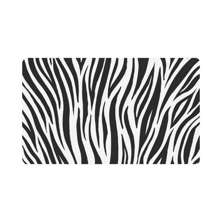 Zebra Bath Rugs - MKHERT Zebra Print Animal Skin Abstract Lines Doormat Rug Home Decor Floor Mat Bath Mat 30x18 inch