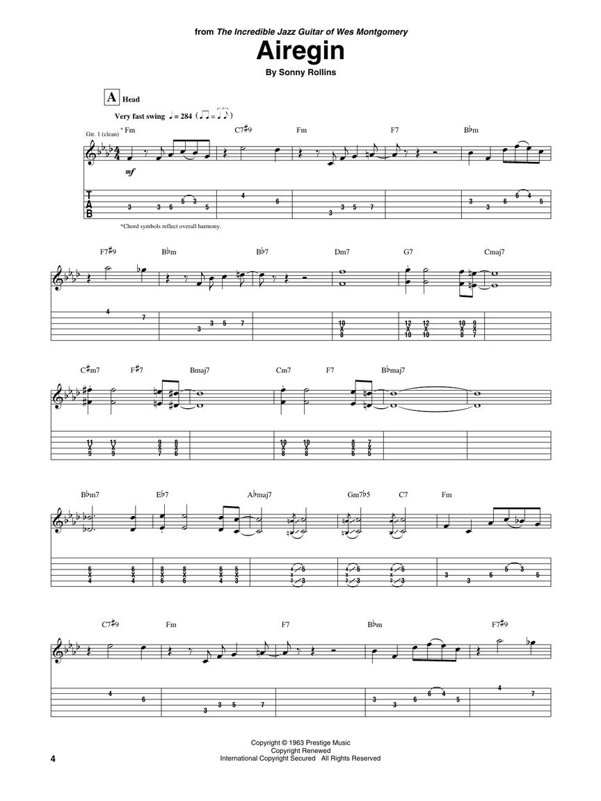 Hal Leonard Wes Montgomery Guitar Anthology Guitar Tablature Songbook