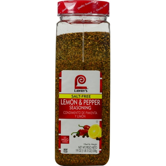 Lawry's Kosher Salt Free Lemon & Pepper Seasoning, 19.0 oz Bottle