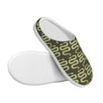 thumbnail image 3 of Yiaed Green Snake Print Slippers Fuzzy Warm Cozy Slippers Non Slip House Slippers For Indoor Outdoor Slippers House Slippers-39/40, 3 of 7