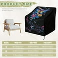 thumbnail image 5 of Renewold Outdoor Chair Covers Waterproof Dining Chair Cover Dust Rain Snow-Proof Patio Furniture Lawn Chair Protector Fits up to 38W x 38D x 36H Inch, Butterfly Rose Musical Notes, 5 of 7
