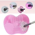 thumbnail image 3 of Paquete de 2 almohadillas de limpieza NQ para brochas de maquillaje silicona rosa y v, 3 of 5