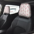 thumbnail image 2 of Kdxio Floral Strawberr Pattern Print 2 Piece Car Head Rest Covers Set Auto Front/Rear Seats Headrest Cover Universal Fit Most Cars,Sedan, SUV, 2 of 9