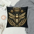 thumbnail image 2 of YANMS Throw Pillow Cover Bee Vintage Animal Retro Crown Floral Ear Bowknot Black Rectangular Throw Pillow Covers for Couch Sofa Home Decor, 2 of 5