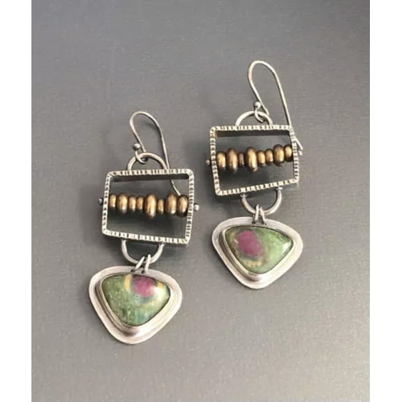 EOEMY Boho 925 Silver Ear Hook Earrings Women Wedding Dangle Drop Jewelry Gifts-#Style 13