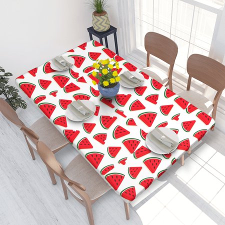 

Home Deluxe Tablecloth Watermelon Waterproof Elastic Rim Edged Table Cover- For Christmas Parties And Picnics 4ft