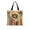 B, variant on Boho Crochet Tote Bag, Hollow Macrame Weave Bag with 3D Floral Inlay & Color Striped Fringe for Beach Vacation Daily Shopping