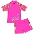thumbnail image 1 of Maillot de Bain Tankini à Manches Courtes pour Filles, Protection Solaire UPF 50+, 1 of 7