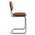 thumbnail image 5 of Pemberly Row Vegan Leather Counter Height Stool (Set of 2) in Brown, 5 of 5