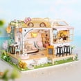 thumbnail image 3 of DIY hut handmade small house model creative assembly gift girl cute pink ins gift, fun puzzle, 3 of 5