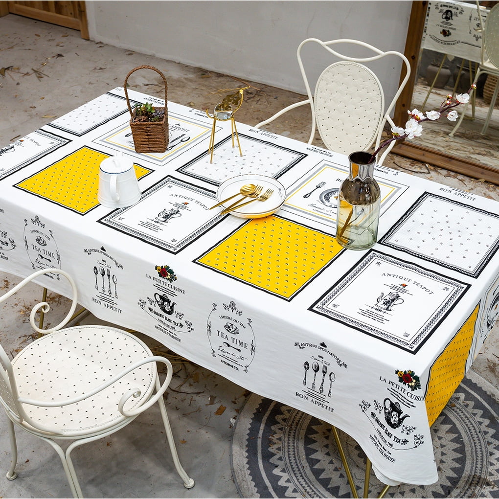 Printed Desk Cloth Rectangular Desk Cloth Dustproof Tablecloth Cotton