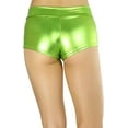 thumbnail image 7 of ToBeInStyle Women's Elastic Higher Waisted Metallic Mini Shorts, 7 of 7