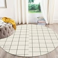 thumbnail image 4 of Teppich Homes Geometric Luxury Under Your Feet Contemporary White Geometric Area Rug, 12' x 12', Handmade, 4 of 6