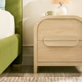 thumbnail image 6 of Walker Edison Modern Curved Wood 2 Drawer Nightstand, Coastal Oak, 6 of 14