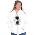 thumbnail image 4 of Hourglass Hands Crystal Ball Celestial Zip Hoodie Sweatshirt Women Brisco Brands L, 4 of 6
