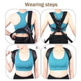thumbnail image 5 of 1Pc Back Collarbone Correction Belt Men And Women Anti Hunchback Posture Correction Belt Sitting Posture Corrector Gray M, 5 of 6