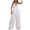 White, variant on Fengqque Jumpers for Women with Overalls Casual Jumpsuits Plus Size Summer Cold Shoulder Jumpsuit Solid Suspender Jumpsuits Wide Leg Pant