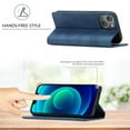 thumbnail image 4 of SaniMore for iPhone 14 6.1" 2022 Case, Prumiem PU Leather Wallet Kickstand Cover Magnetic Flip Design Card Slots Shockproof Anti-drop TPU Full Body Protective Shell for iPhone 14, Blue, 4 of 8