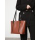 thumbnail image 3 of Bolso de mano bohemio de mujer grande con asas de piel sintética kaili Sencillez, 3 of 4